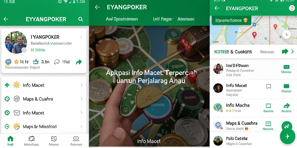 Tampilan antarmuka EYANGPOKER dengan informasi Info Macet.