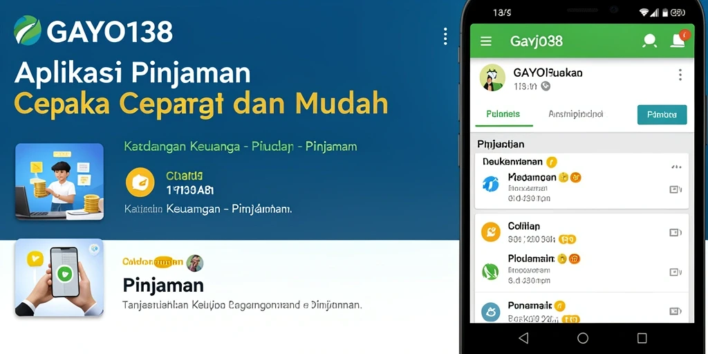 Antarmuka aplikasi GAYO138 yang intuitif untuk pengajuan pinjaman.
