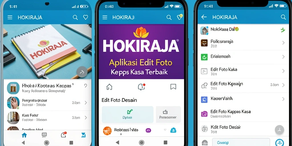 Antarmuka HOKIRAJA yang user-friendly untuk Edit Foto Kertas Kaca.