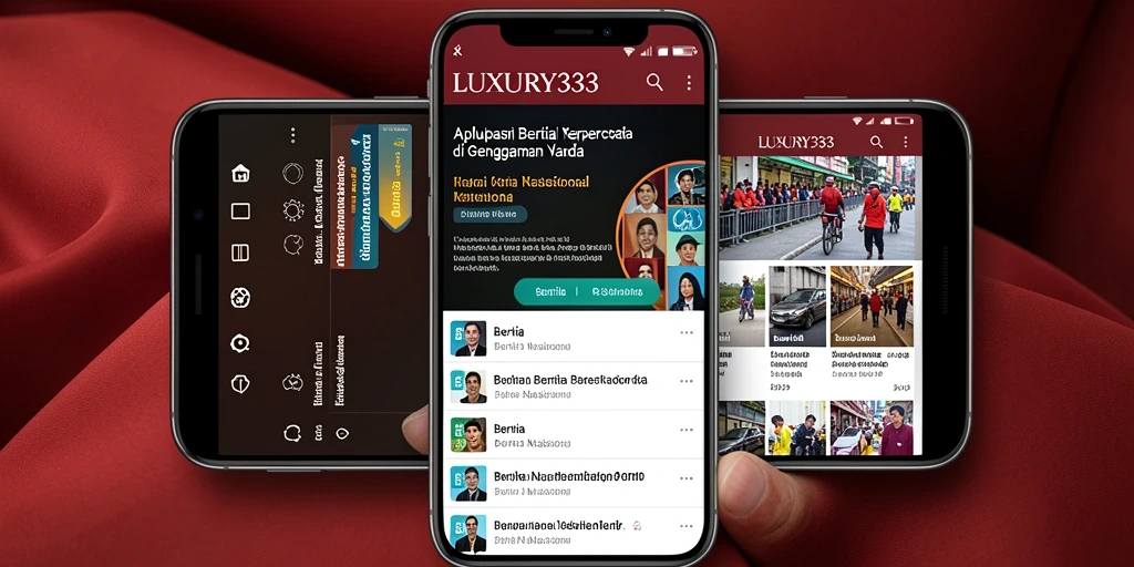 Tampilan antarmuka aplikasi LUXURY333 yang modern dan informatif.