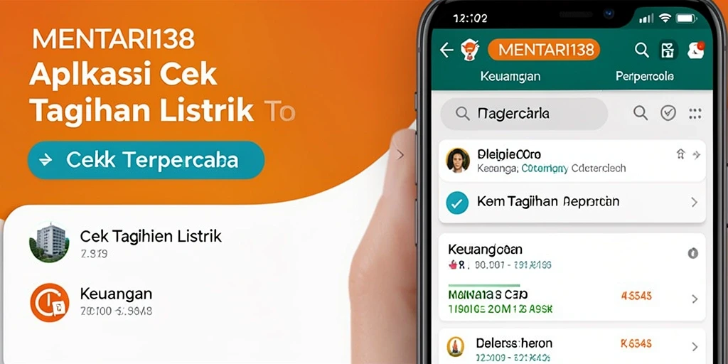 Antarmuka MENTARI138 yang sederhana untuk cek tagihan listrik.