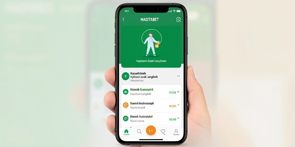 Tampilan antarmuka NAGITABET yang intuitif untuk pelacakan langkah.
