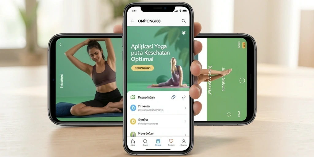 Tampilan antarmuka OMPONG188 yang menampilkan latihan Yoga.