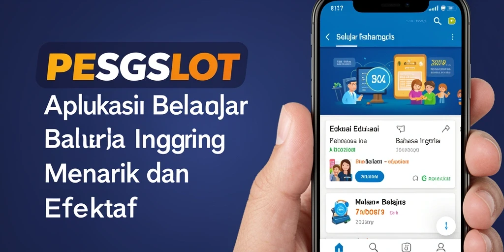 Antarmuka PESGSLOT yang interaktif dan ramah pengguna untuk Belajar Bahasa Inggris.